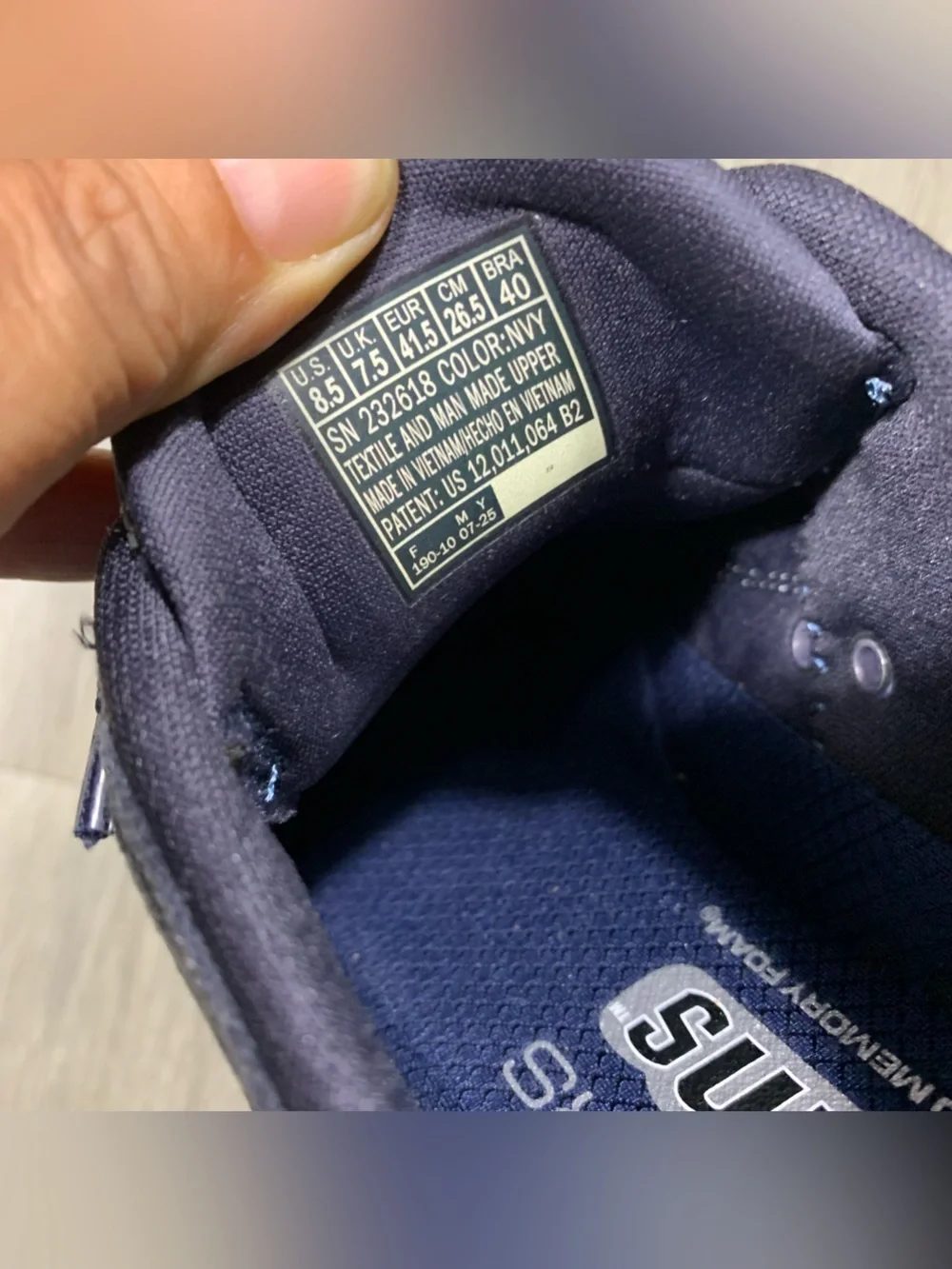 Skechers Slip-ins: Contour Foam - Cozy Fit Cordelux Navy Blue NWT SIZE 8.5